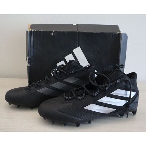 adidas F97423 Men's Sz 10.5 Black/Gray Freak Carbon Mid Football Cleats - Picture 2 of 11